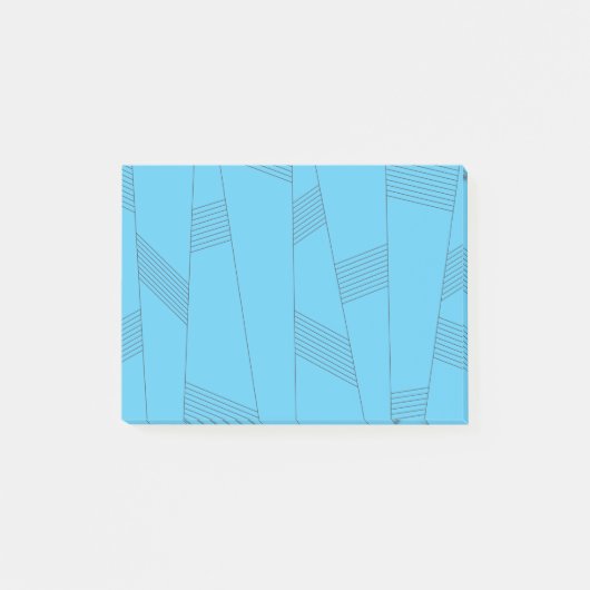 Post-it® Blue, simple, elegant, abstract line pattern (Devant)