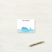 Post-it® Blue Whale Baby Boy Douche Poster It Note (Sur un bureau)