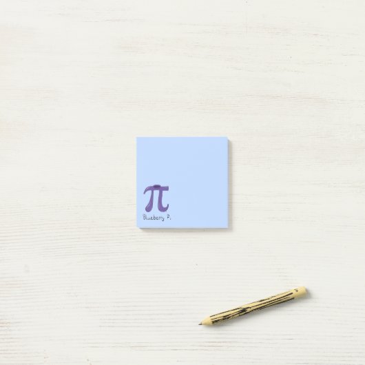 Post-it® Blueberry Pi Cute Math Pi Notes Jour (Sur un bureau)