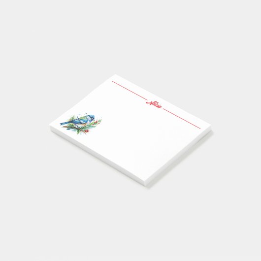 Post-it® Bluebird at Christmas (Incliné)