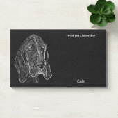 Post-it® Bluetick Coonhound Art Abstrait Nom du chien (Bureau)