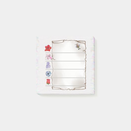 Post-it® Blumenmerkblatt klebezettel (Devant)