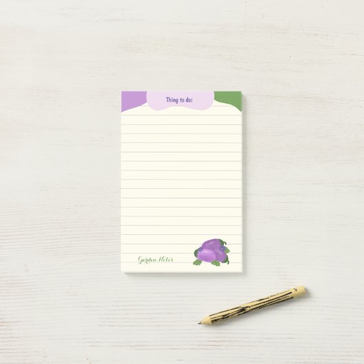 Post-it® Blush & Bloom Eggplant Collection – Ivory Glow (Sur un bureau)