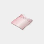 Post-it® Blush Élégant Faux Or Rose | Nom & Initiales (Incliné)