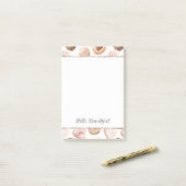 Post-it® Blush Glitter Pink Cream Brown Hearts Treats (Sur un bureau)
