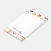 Post-it® Blush Glitter Pink Cream Brown Hearts Treats (Incliné)