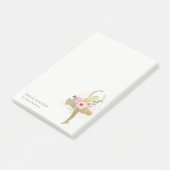 Post-it® Blush Gold Floral Girl Dance Academy Logo (Incliné)