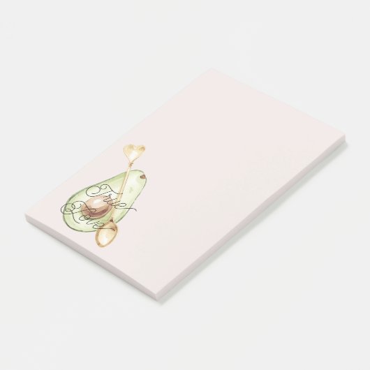 Post-it® Blush Pink Avocado Heart Spoon (Incliné)