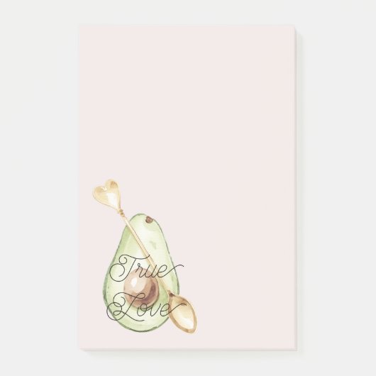 Post-it® Blush Pink Avocado Heart Spoon  (Devant)