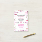 Post-it® Blush Pink  Elegant Gold Wedding Invitation , Whit (Sur un bureau)