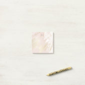 Post-it® Blush pink gold palm leaves monogram (Sur un bureau)