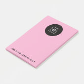 Post-it® Blush Pink Logo Text Business Sticky Notepad (Incliné)
