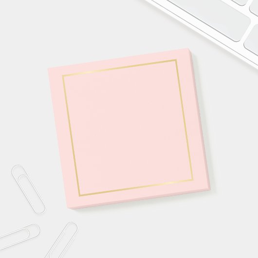 Post-it® Blush Rose et Faux Gold Foil