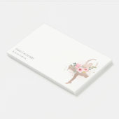Post-it® Blush Rose Gold Floral Dance Academy Logo (Incliné)