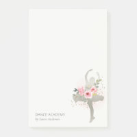 Blush Silver Floral Girl Dance Academy Logo