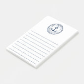 Post-it® Boat name and hailing port nautical anchor (Incliné)