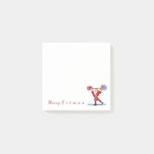 Post-it® Bodybuilder Père Noël Funny Christmas Post It Note
