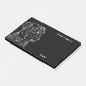 Post-it® Boerboel Art Abstrait Nom du chien (Incliné)