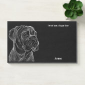Post-it® Boerboel Art Abstrait Nom du chien (Bureau)