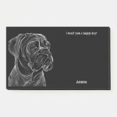 Post-it® Boerboel Art Abstrait Nom du chien (Devant)
