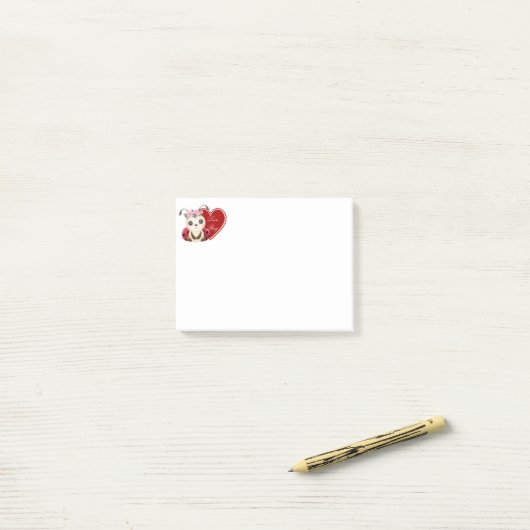 Post-it® Bogue d'amour (Sur un bureau)