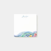 Post-it® Bohème Marine Bleu & Vagues Turquoise (Devant)