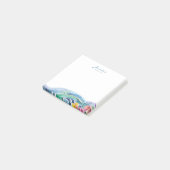 Post-it® Bohème Marine Bleu & Vagues Turquoise (Incliné)