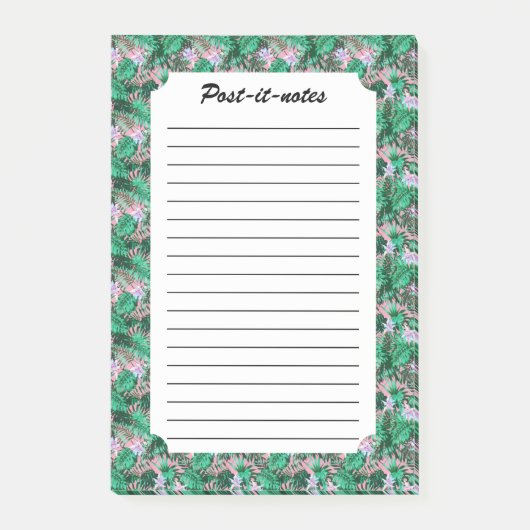 Post-it® Bohême Tropical Summer Floral Palm Feuille (Devant)