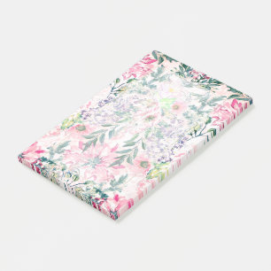 Post-it® boho chic aquarelle ressort rose floral