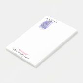 Post-it® Boho Chic Violet Mariée Coiffure Aquarelle Floral (Incliné)