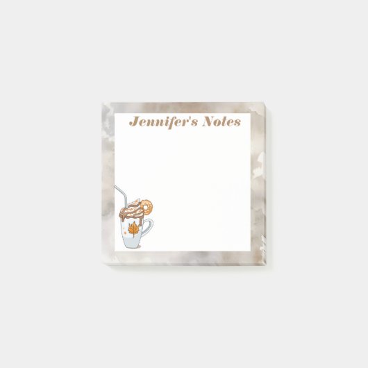 Post-it® Boho dark Fall thème chaleureux café Notes (Devant)