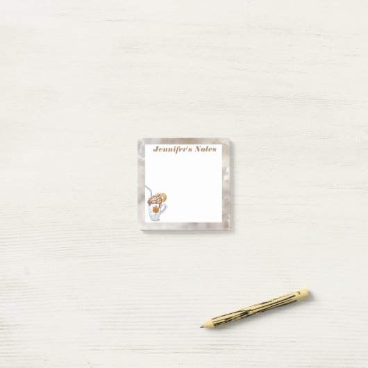 Post-it® Boho dark Fall thème chaleureux café Notes (Sur un bureau)