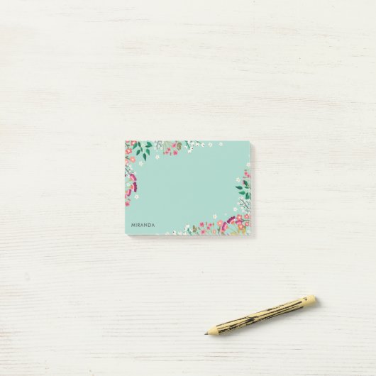 Post-it® Boho Fleurs sauvages (Sur un bureau)