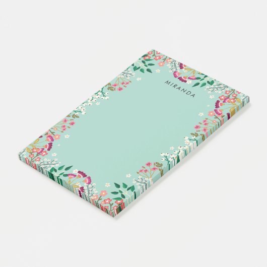 Post-it® Boho Fleurs sauvages - Nom (Incliné)