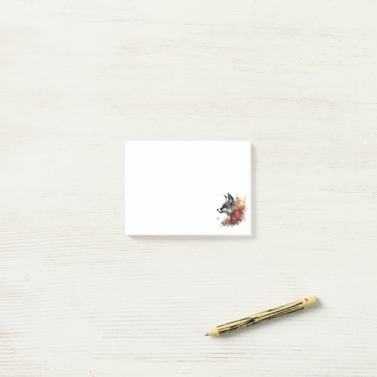 Post-it® Boho Floral Fox Faune Nature (Sur un bureau)