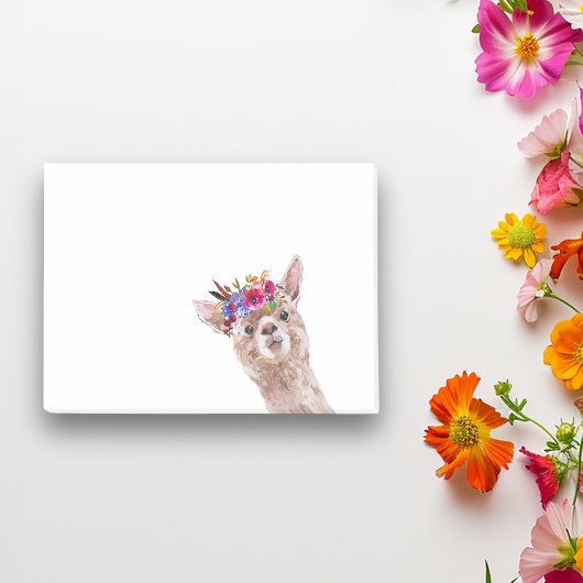 Post-it® Boho Floral Llama Alpaca Aquarelle
