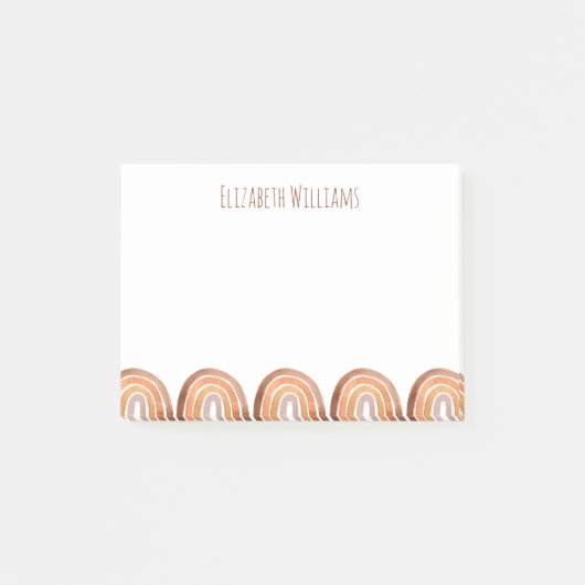 Post-it® Boho Modern Rainbow Name School (Devant)