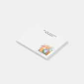 Post-it® Boho Orange Caméra & Bouquet Floral Aquarelle (Incliné)