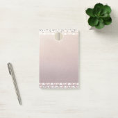 Post-it® Boho Perle Brillance Glam Kraft Rustique Monogramm (Bureau)