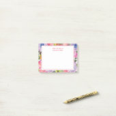 Post-it® Boho Pink Purple Aquarelle Florale Du Bureau De (Sur un bureau)