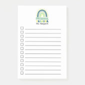 Post-it® Boho Rainbow Enseignant préscolaire vert bleu (Devant)