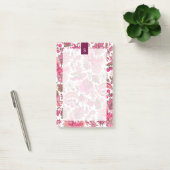 Post-it® Boho rose Vintage Monogramme floral (Bureau)