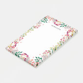 Post-it® Boho rose & violet Fleurs sauvages Ajouter un nom (Incliné)