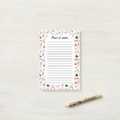 Post-it® Boho Summer Cute Cats Green Cactus (Sur un bureau)