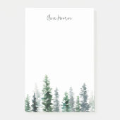 Post-it® Bois | Aquarelles vertes personnalisées (Devant)