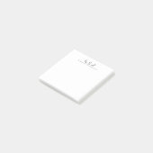 Post-it® Bois de cerf élégants Monogramme Gris (Incliné)