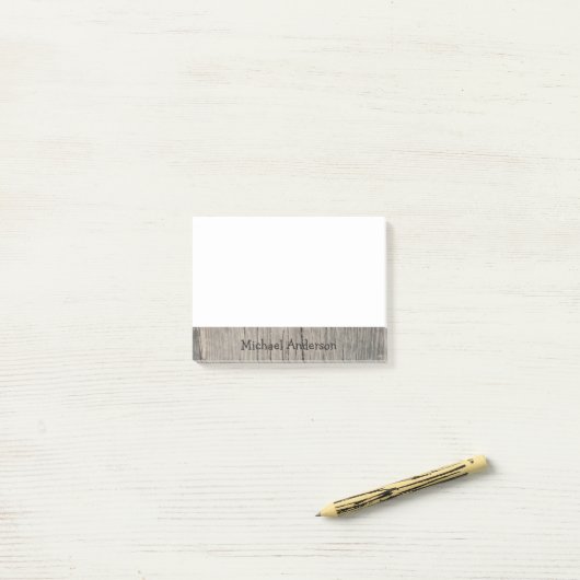 Post-it® Bois rustique personnalisé (Sur un bureau)