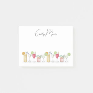 Post-it® Boissons de cocktail mignonnes calligraphie simple