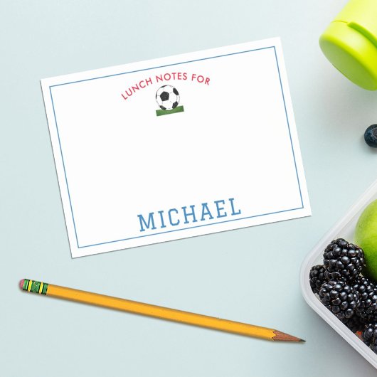 Post-it® Boîte à lunch personnalisée pour garçons de soccer