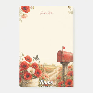 Post-it® Boîte aux lettres de campagne Just a Note Poppy